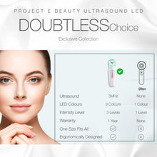 Load image into Gallery viewer, Facial & Eye Photon Ultrasonic Device | 3 Colors LED Red Blue Green Ultrasound Micro Vibration Facial Rejuvenation Skin Tightening Wrinkle Acne Spot Freckles Removal Toning Skin Care Beauty Home Use