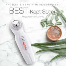 Load image into Gallery viewer, Facial & Eye Photon Ultrasonic Device | 3 Colors LED Red Blue Green Ultrasound Micro Vibration Facial Rejuvenation Skin Tightening Wrinkle Acne Spot Freckles Removal Toning Skin Care Beauty Home Use
