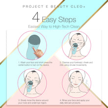 Load image into Gallery viewer, CLEO+ Sonic Facial Cleanser | Waterproof Silicon Deep Cleansing Exfoliating Brush USB Rechargeable Wireless Portable Face Cleanser Travel Lift Firm Skin Care Treatment Device Massager