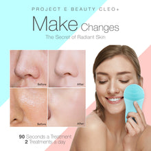 Load image into Gallery viewer, CLEO+ Sonic Facial Cleanser | Waterproof Silicon Deep Cleansing Exfoliating Brush USB Rechargeable Wireless Portable Face Cleanser Travel Lift Firm Skin Care Treatment Device Massager