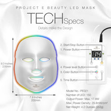 Load image into Gallery viewer, Skin Rejuvenation Photon Mask | 7 Color LED Photon Light Therapy Treatment Whitening Anti-aging Acne Spot Scar Removal Smooth Wrinkles Fine Lines Skin Tightening Facial Beauty Daily Skin Care