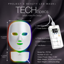 Load image into Gallery viewer, Photon Skin Rejuvenation Face & Neck Mask | Wireless LED Photon Red Blue Green Therapy 7 Color Light Treatment Anti Aging Acne Spot Removal Wrinkles Whitening Facial Beauty Daily Spa Skin Care Mask