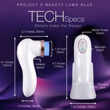 Load image into Gallery viewer, Luma Blue | Acne Light Therapy Cleansing Brush 415nm Blue Photon LED 360° Rotation Reduce Inflammation Smooth Improving Sensitive Skin Calming Anti Bacteria Treatment Facial Device

