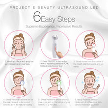 Load image into Gallery viewer, Facial &amp; Eye Photon Ultrasonic Device | 3 Colors LED Red Blue Green Ultrasound Micro Vibration Facial Rejuvenation Skin Tightening Wrinkle Acne Spot Freckles Removal Toning Skin Care Beauty Home Use
