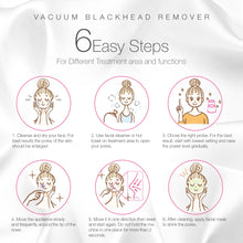 Load image into Gallery viewer, Vacuum+ Blackhead Removal Therapy | Ultrastrong Suction Facial Acne Whitehead Pimple Pore Nose Skin Peeling Shrink Pores Skin Tightening Extractor Cleanser Device USB Rechargeable 5 Treatment Heads
