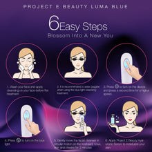 Load image into Gallery viewer, Luma Blue | Acne Light Therapy Cleansing Brush 415nm Blue Photon LED 360° Rotation Reduce Inflammation Smooth Improving Sensitive Skin Calming Anti Bacteria Treatment Facial Device
