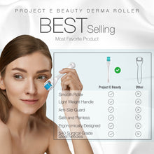 Load image into Gallery viewer, Derma Roller | 540 Titanium Micro Needle Facial Roller Microneedle Beauty Cosmetic Needling for Skin Care Face .25mm 0.25mm Dermaroller Kit Microneedling for Scars Wrinkles Fine lines Anti aging Home Use Men Women
