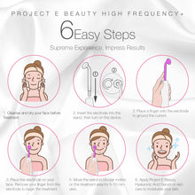Load image into Gallery viewer, D'arsonval High Frequency Wand Neon &amp; Argon | 6 Electrodes Argon Gas Violet and Neon Gas Orange High Frequency for Acne Spot Wrinkles Fine Lines Removal Beauty Therapy Facial Treatment Portable Device
